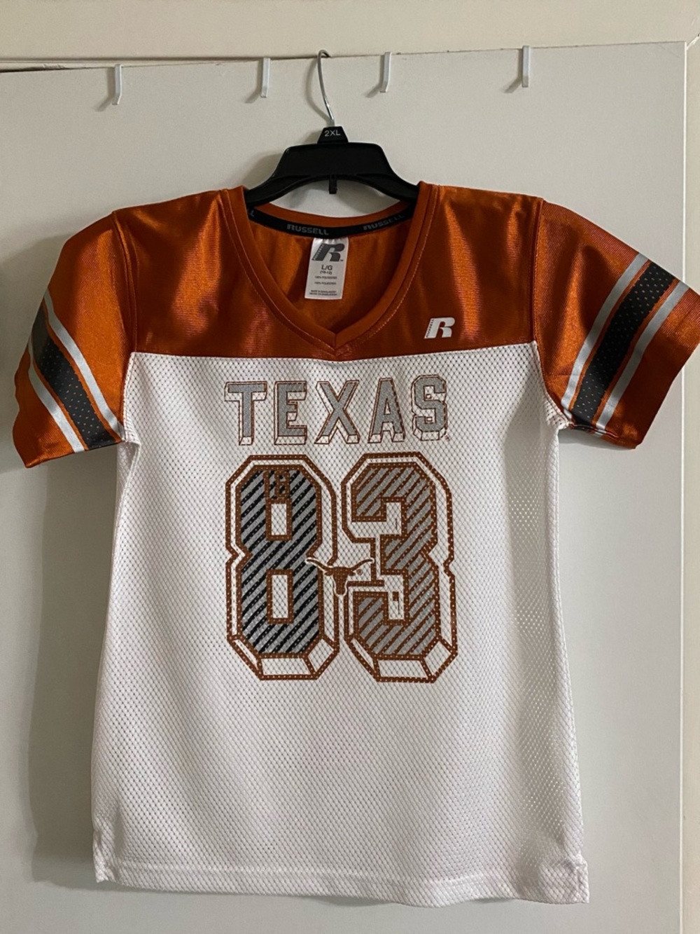 Russell Athletic Kids Texas 83 Mesh Football Jersey - Orange & White